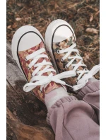 Dětské vysoké tenisky s zipem Béžová a zelená Filemon Dětské vysoké tenisky s zipem Béžová a zelená Filemon