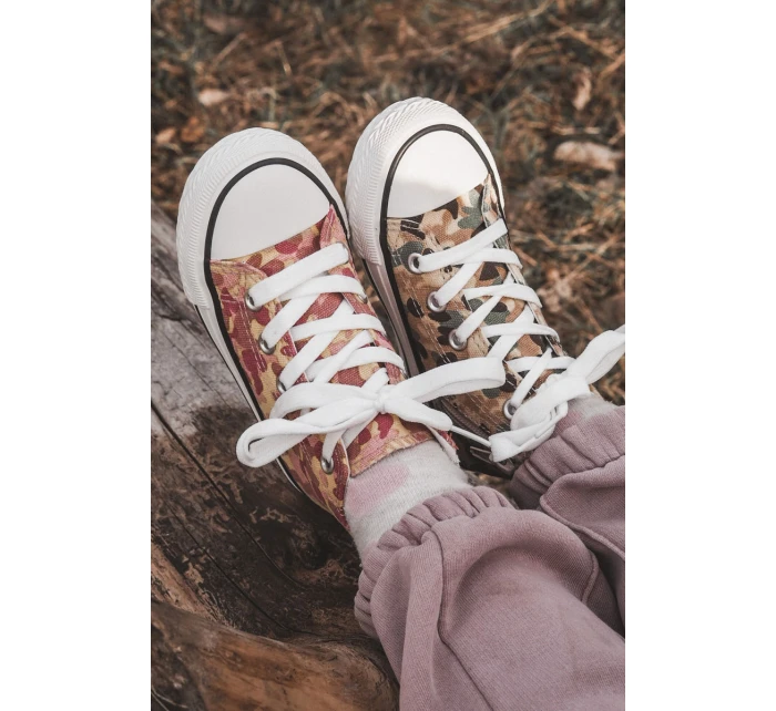 Dětské vysoké tenisky s zipem Béžová a zelená Filemon Dětské vysoké tenisky s zipem Béžová a zelená Filemon