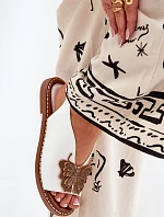 Dámské Sandály Na Plochém Podpatku S Ozdobou Bílé Setorina