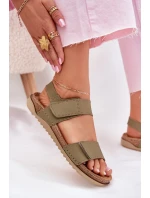 Kožené dámské sandály model 21701907 zelené - Inblu