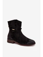 Dámské kotníkové boty na nízkém podpatku s mačkáním vyhřívané černé Gracia Dámské kotníkové boty na nízkém podpatku s mačkáním vyhřívané černé Gracia