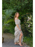 Trendy Off-Shoulder Maxidress with flower print
