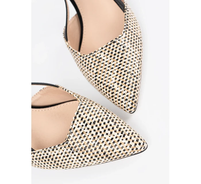 Jedinečné  lodičky dámské černé na širokém podpatku