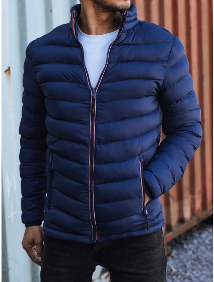 Pánská přechodná prošívaná bunda tmavě modrá TX4934 Pánská přechodná prošívaná bunda tmavě modrá TX4934