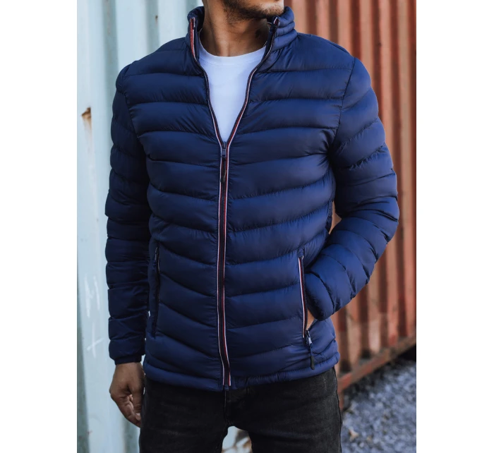 Pánská přechodná prošívaná bunda tmavě modrá TX4934 Pánská přechodná prošívaná bunda tmavě modrá TX4934