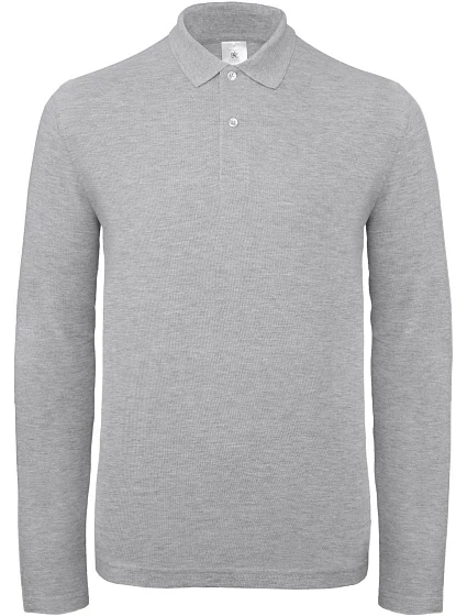 B&C ID.001 LSL Pánské piqué polo s dlouhým rukávem 01.0I12 heather grey B&C ID.001 LSL Pánské piqué polo s dlouhým rukávem 01.0I12 heather grey