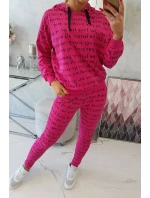 Fuchsiová sada s potiskem