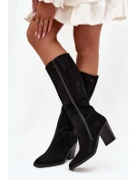 Kozačky na podpatku model 216797 Step in style Kozačky na podpatku model 216797 Step in style