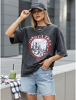 JOSHUA dámské tričko tmavě šedé FashionStreet RY2630 JOSHUA dámské tričko tmavě šedé FashionStreet RY2630