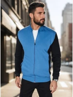 Pánská mikina na zip se stojáčkem modrá FashionStreet BX5905