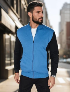 Pánská mikina na zip se stojáčkem modrá FashionStreet BX5905