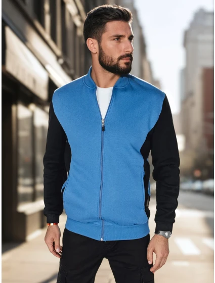 Pánská mikina na zip se stojáčkem modrá FashionStreet BX5905