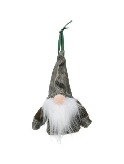 DEKORATIVNÍ PŘÍVĚSEK SANTA S ÚCHYTY 11CM ZELENÝ