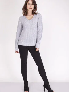 Svetr Victoria SWE 123 Světle šedý model 17570730 - MKMSwetry