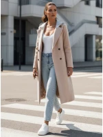 MODVENTURE dámský oversize kabát s kapucí béžový FashionStreet NY0721