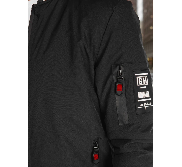 Pánská přechodná bunda bomber černá model 21986325 - Dstreet