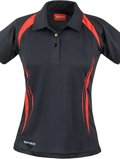Spiro S 177F Dámské týmové piqué polo 29.177F black/red