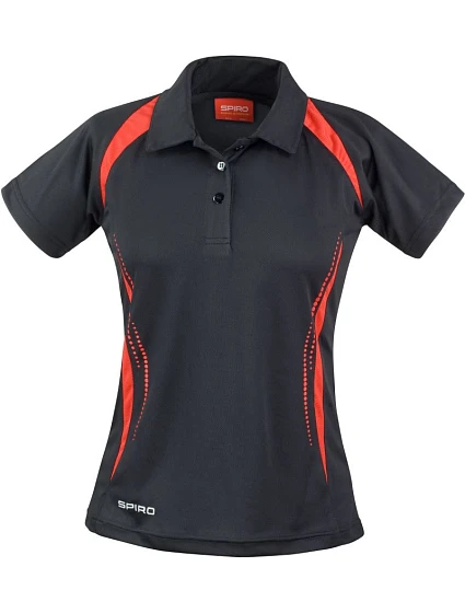 Spiro S 177F Dámské týmové piqué polo 29.177F black/red Spiro S 177F Dámské týmové piqué polo 29.177F black/red