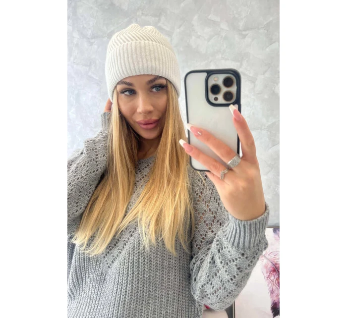 Tenká čepice Oliwia model 18750365 bílá - K-Fashion Tenká čepice Oliwia model 18750365 bílá - K-Fashion