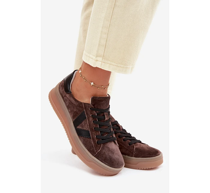 Dámské tenisky Vinceza 79597 na platformě hnědé Dámské tenisky Vinceza 79597 na platformě hnědé