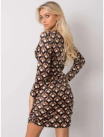 Šaty DHJ SK 12695.26P černá a béžová