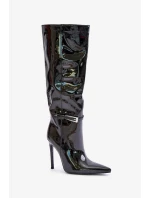 Dámské kozačky na vysokém podpatku C-334 model 202606 Černá - Stephan Paris Dámské kozačky na vysokém podpatku C-334 model 202606 Černá - Stephan Paris