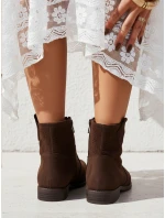 Dámské hnědé ažurové boty FashionStreet ZY1346