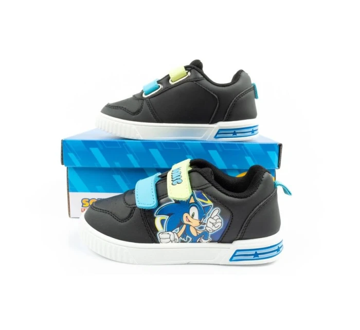 Leomil Sonic dětské sportovní boty lehké tenisky na suchý zip černé