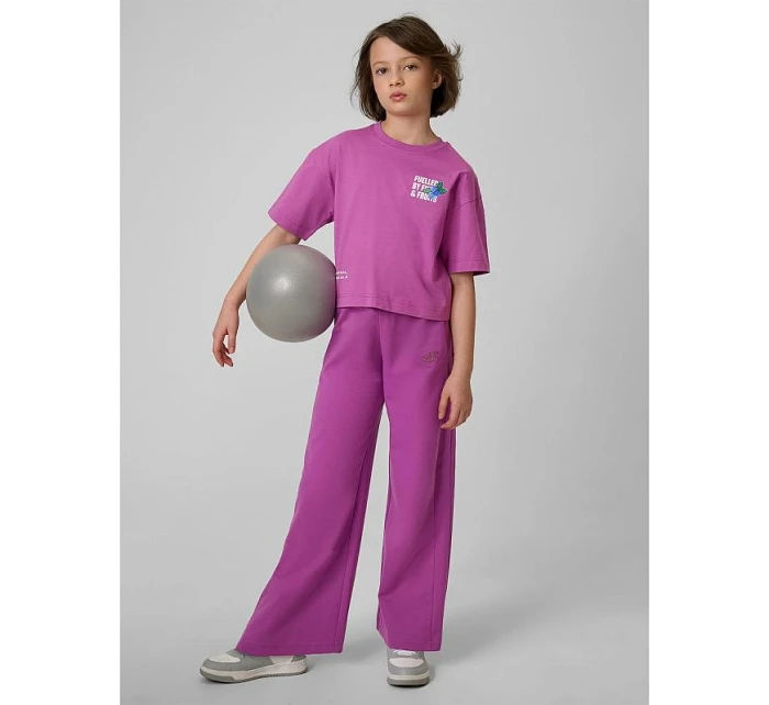 Dívčí volné tričko s potiskem 4F 4FJRSS26TTSHF3827-51S