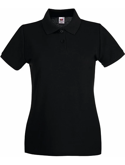 Fruit of the Loom Lady-Fit Premium Polo Dámské piqué polo 16.3030 black Fruit of the Loom Lady-Fit Premium Polo Dámské piqué polo 16.3030 black