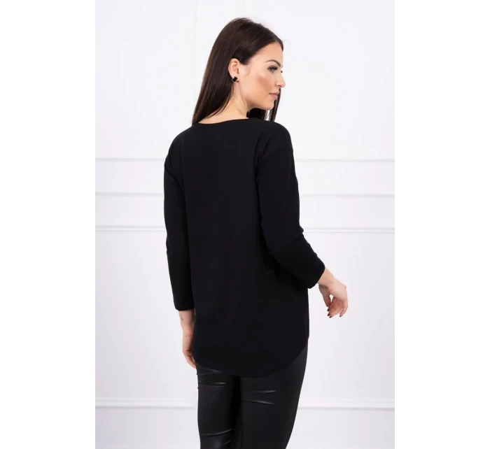 Halenka s potiskem Letní auto černá Halenka s potiskem Letní auto černá