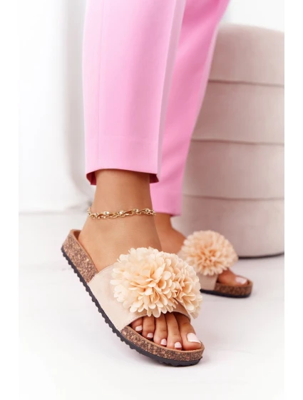 Nazouváky Na Korkové Podrážce Béžové Flowerbomb Nazouváky Na Korkové Podrážce Béžové Flowerbomb