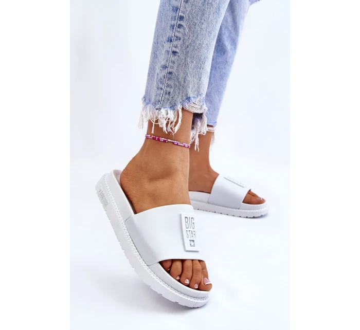 Dámské pantofle Big Star LL274428 Bílé Dámské pantofle Big Star LL274428 Bílé