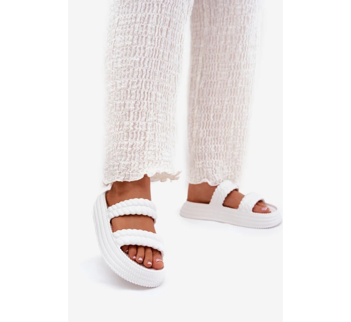 Pěnové Lehké Dámské Sandały Na Platformě model 21691462 Bílé - S.Barski