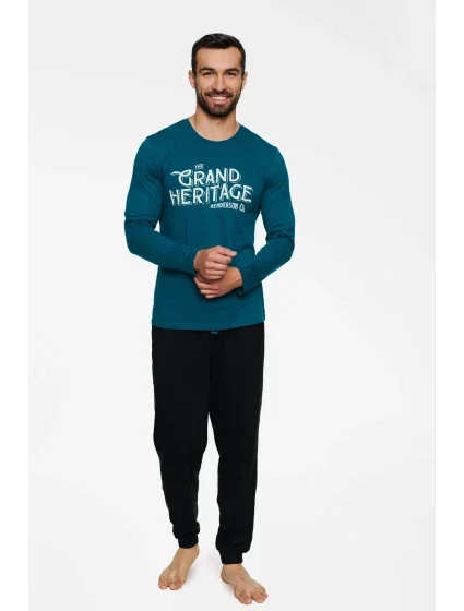 Pyžamo Brand 40021-69X Dark Turquoise-Black - Henderson Pyžamo Brand 40021-69X Dark Turquoise-Black - Henderson
