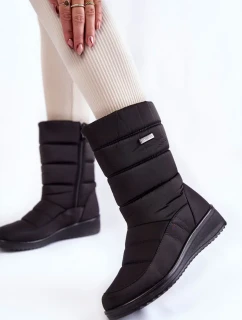 teplé boty na klínku Černé Calena