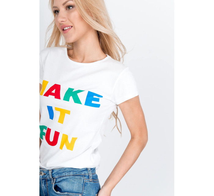 Dámské tričko "Make it Fun" - bílá,