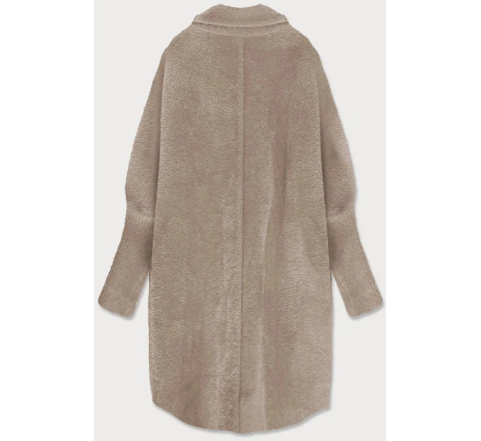 Světle béžový vlněný přehoz přes oblečení typu "alpaka" (7108)