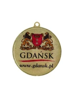 Medal złoty z miejscem na emblemat 25 mm - medal stalowy z nadrukiem kolorowym LuxorJet