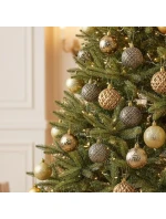 DEKORATIVNÍ PLASTOVÉ CETKY 6CM SADA 35 KS JANTAR