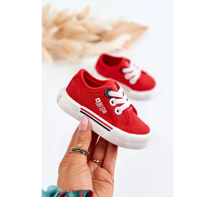 Dětské nízké tenisky Big Star model 21577003 Červená - Big Star Shoes Dětské nízké tenisky Big Star model 21577003 Červená - Big Star Shoes