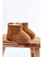 Dětské Teplé Sněhule Semišové Velbloud Gooby Dětské Teplé Sněhule Semišové Velbloud Gooby