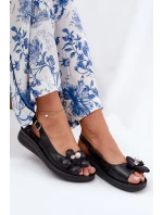Dámské Sandály S Dekorativním Černé model 21691852 - Boto Dámské Sandály S Dekorativním Černé model 21691852 - Boto