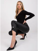 Spodnie DHJ SP model 20961819 czarny - FPrice Spodnie DHJ SP model 20961819 czarny - FPrice