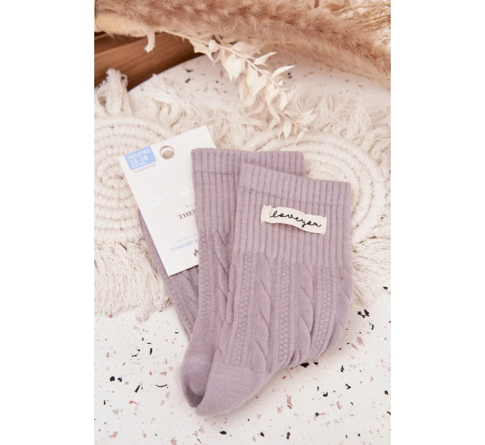 Teplé dámské ponožky s vlnou – šedé Teplé dámské ponožky s vlnou – šedé