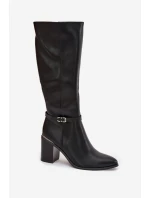 Kozačky na podpatku model 219587 Step in style Kozačky na podpatku model 219587 Step in style