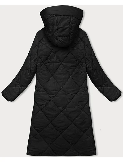 Černá dlouhá zimní bunda s kapucí model 21246731 - J.STYLE Černá dlouhá zimní bunda s kapucí model 21246731 - J.STYLE