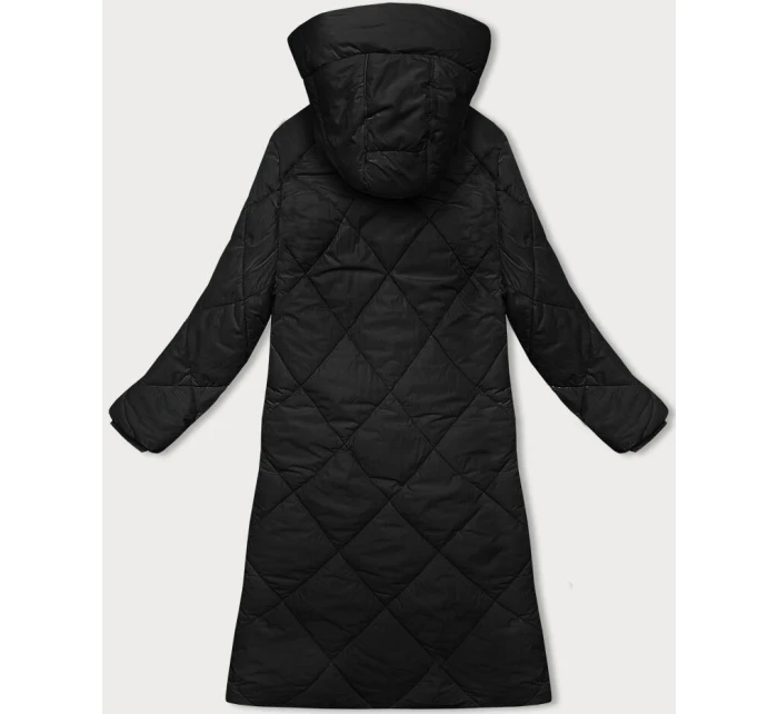 Černá dlouhá zimní bunda s kapucí model 21246731 - J.STYLE Černá dlouhá zimní bunda s kapucí model 21246731 - J.STYLE
