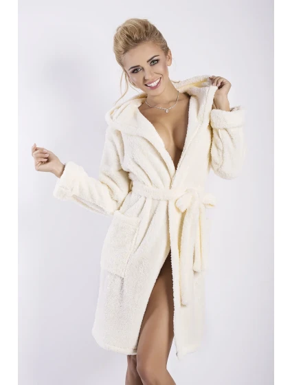 Dámský župan Diana short cream - DKAREN