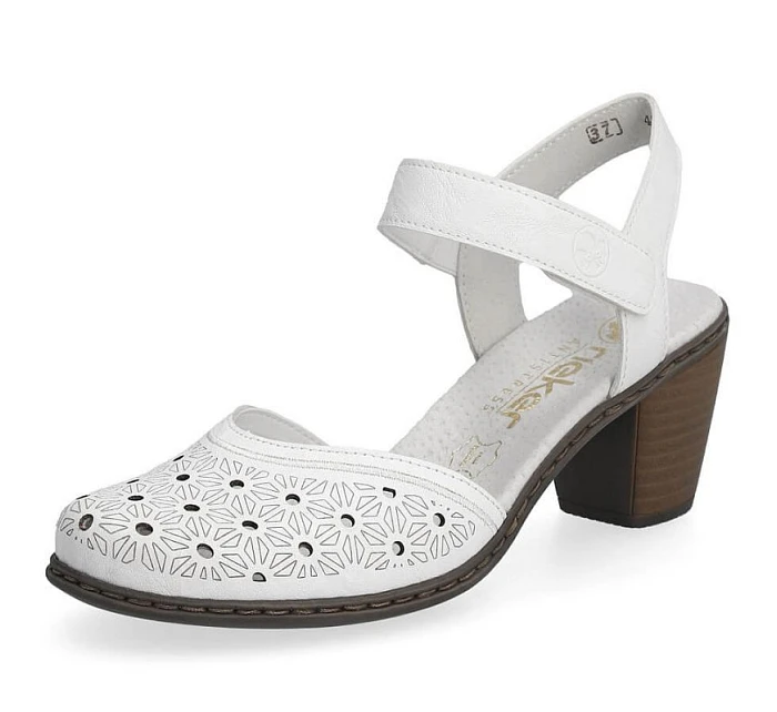 Kožené pohodlné sandály W model 22066508 white - Rieker